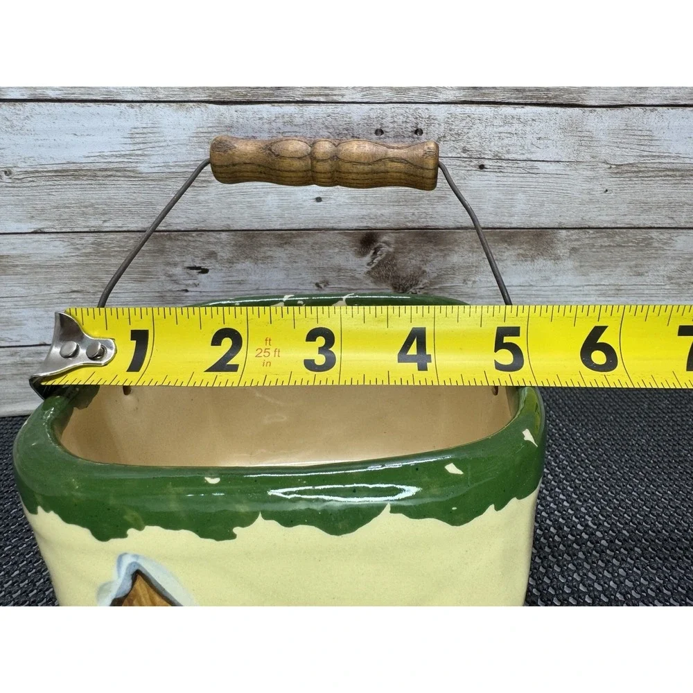 VTG Alpine Pottery Roseville Ohio Crock Bird Houses Bluebird Mini Bucket Planter